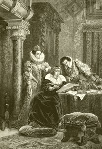 Maria de Medici, Concini i Leonara Galigai autorstwa French School