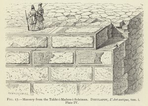 Kamieniarstwo z Takht-i-Madere-i-Soleiman autorstwa French School