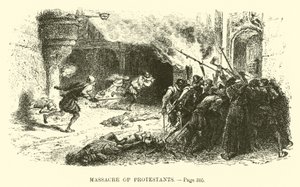 Masakra protestantów autorstwa French School