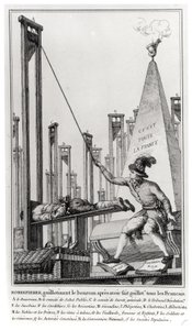 Maximilien de Robespierre (1758-94) Egzekucja na katu autorstwa French School