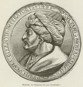 Medal Mahometa II, autorstwa Constanzo (grafika) autorstwa French School