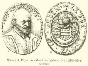 Medal Pibraca, w gabinecie medali Biblioteki Narodowej (grafika) autorstwa French School