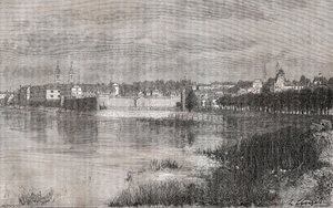 Melun - Ile-de-France - grawer w „La France illustrée: geografia, historia, administracja statystyczna” V.A. Malt-Browna. 1884 autorstwa French School