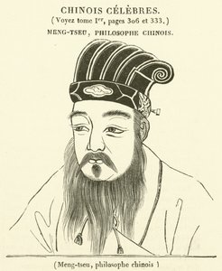 Meng-tzu , chiński filozof (grafika) autorstwa French School