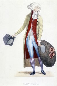 Kostium męski we Francji w 1782 roku. autorstwa French School