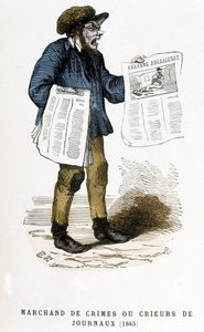Handlarz przestępstwami lub sprzedawca gazet autorstwa French School