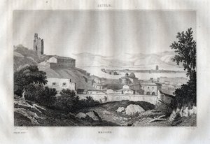 Mesyna - Mesyna - Sycylia - Sycylia - Sycylia - Grawer z „” Malownicze Włochy” – Malarstwo historyczne i opisowe Włoch” autorstwa M. de Norvins, Ch. Nodier 1834-1836. autorstwa French School