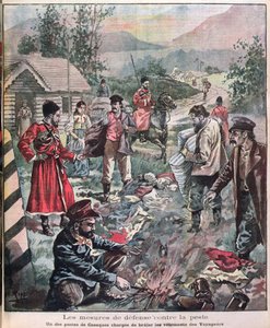 Metody zapobiegania zarazie, z Le Petit Journal, 1898 autorstwa French School
