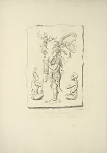 Meksykańska ulga znaleziona w Oaxaca, ilustracja z „Widoków Kordylierów i pomników ludów tubylczych Ameryki” autorstwa Alexandra von Humboldta i Aime Bonplanda autorstwa French School