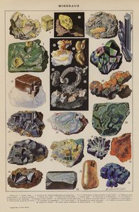Minerały (litografia kolorowa) autorstwa French School
