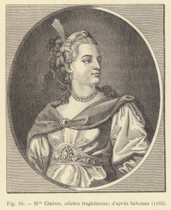 Panna Clairon, słynna tragiczka, według Schenau autorstwa French School