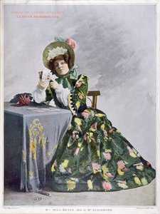 Mlle Mily-Meyer w roli Mlle Le Normand, 1899 (typograwiura) autorstwa French School