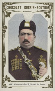 Mohammed-Ali, Schah de Perse (kolorowe zdjęcie) autorstwa French School