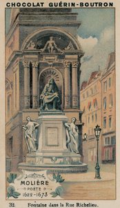 Moliere, Poete, 1622-1673, Fontanna przy Rue Richelieu autorstwa French School