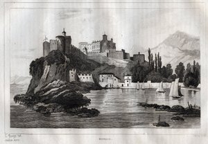 Monako - Grawer z „” Malownicze Włochy”” – Malarstwo historyczne i opisowe Włoch” M. de Norvins, Ch. Nodier 1834-1836. autorstwa French School