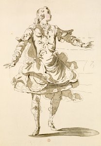 Monsieur Jeliotte jako Pigmalion, w Bygmalionie, libretto Lamotte, skomponowane przez Jean-Philippe Rameau (1683-1764) 1748 (kolorystyka) autorstwa French School