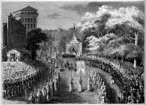 Monsignor Patrice Cruice (ur. 1815), nowy biskup Marsylii (Bouches du Rhone .) autorstwa French School