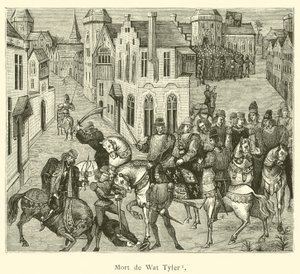 Mort de Wat Tyler (grafika) autorstwa French School