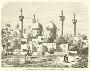 Meczet Imam-Moussa, Bagdad (grawerowanie) autorstwa French School