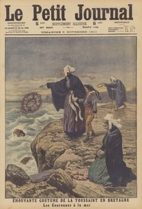 Przenoszenie tradycji w Dzień Wszystkich Świętych w Bretanii (kolor lito) autorstwa French School