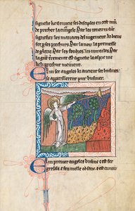 Ms65 f27v, Komentarz do Apokalipsy św. Jana, koniec XIII w. (pióro i atrament oraz tempera na welinie) autorstwa French School