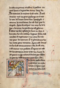 Ms 65 f3r, Komentarz do Apokalipsy św. Jana, koniec XIII w. (pióro i atrament oraz tempera na welinie) autorstwa French School