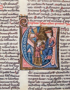 Ms 1185 Prorok Nehemiasz, miniatura z Biblii łacińskiej