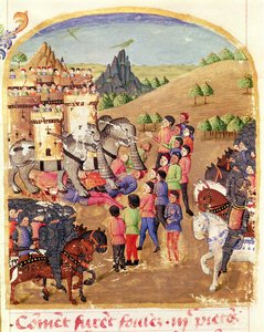 Ms 1335 fol.217 Wojenne słonie, z Vie d