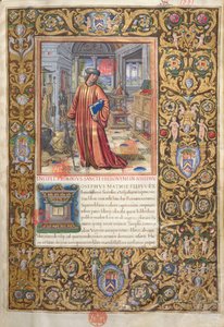 pani 1581 f. 001 Flawiusz Flawiusz w swoim gabinecie, ilustracja do Prologu Starożytności Żydów (Antiquitates Judaicae) autorstwa Flawiusza Flawiusza, c.1503 autorstwa French School