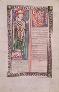 Ms 186 Fol.2v Pierre Lombard Biskup Paryża, z Księgi Czterech Sentencji (Księga Sentencji), c.1160 autorstwa French School