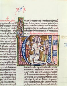 Ms 21 fol.98v Męczeństwo Izajasza z Biblii
