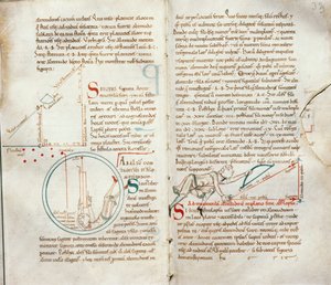 Ms 235 f.32 i 33 Geometry, z Traite dAstronomie autorstwa French School