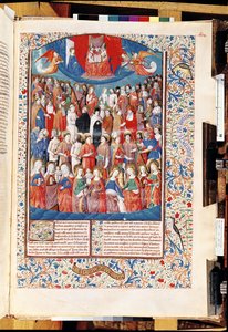 Ms 246 f.406r Paradise, z De Civitate Dei św. Augustyna z Hippony (354-430) autorstwa French School