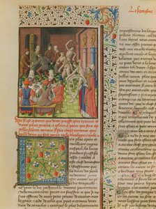 Ms 246 fol.151r Temporal and Terminal, z francuskiego przekładu De Civitate Dei św. Augustyna z Hippony (354-430) autorstwa French School