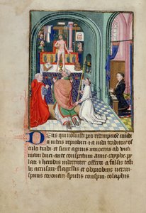 Ms 3-1954 fol.253v Msza św. Grzegorza z Księgi Godzin, wykonana dla Filipa Le Hardi, księcia Burgundii autorstwa French School