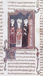 Ms 373 fol.51v Mnich, biskup i opat, z Decrets de Gratien autorstwa French School