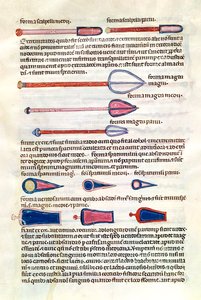 Ms 89 Ter fol.122v Instrumenty chirurgiczne z traktatu Abula Qasima Kalafa ibn al-Abbas al Zahrawi (Albucasis) autorstwa French School