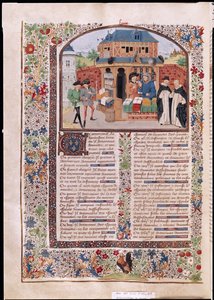 Ms 927 Fol.127v Trzy rodzaje przyjaźni, z Etyki, Polityki i Ekonomii Arystotelesa (384-322 pne) autorstwa French School