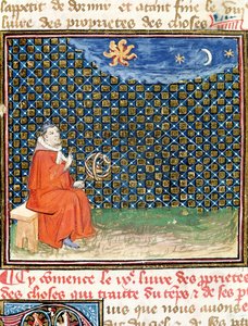 Ms 993 fol.114 Properties of the Sky, z Le Livre des Proprietes des Choses Jeana Cordichona autorstwa French School