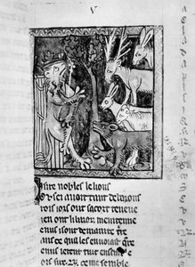Pani Fr 1581 Szlachetny dwór dworski, ilustracja z Roman de Renart autorstwa French School