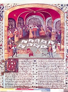 Ms Fr 22532 fol.336 Koncert, z Des Proprietez des Choses Barthelemy