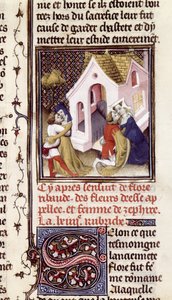Pani Fr 598 f.97 Prostytutki z klientami, z Des Claires et Nobles Femmes, przez Giovanniego Boccaccio (1313-75) c.1403 autorstwa French School