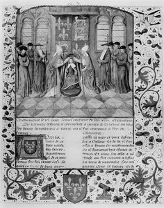 Ms Fr 83 fol.205 Koronacja Henryka VI (1421-71) autorstwa French School