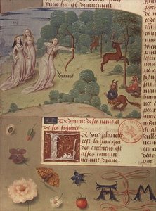 Pani Fr 9197 fol.140v Polowanie na Dianę, z Livre des Eschecs D