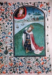Pani Gen 288 f.131v Vision, c.1460 (welum) autorstwa French School