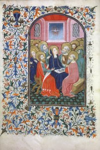 Pani Gen 288 f.23v Pięćdziesiątnica, c.1460 autorstwa French School