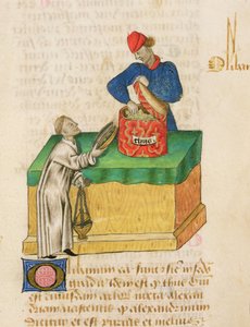 Pani Tractatus de Herbis by Dioscorides, fol.104r Sprzedawca kadzideł autorstwa French School
