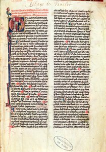 Pani de Vauclair 160 Fol.1 Strona z Somme de Theologie św. Tomasza z Akwinu (1225-74) autorstwa French School