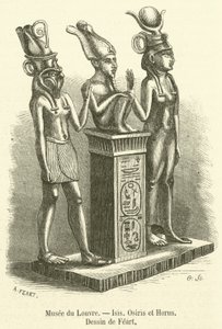 Luwr, Izyda, Ozyrys i Horus (grafika) autorstwa French School