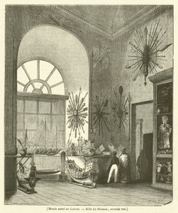 Muzeum Marynarki Wojennej w Luwrze, Salle La Perouse, widok drugi (rycina) autorstwa French School